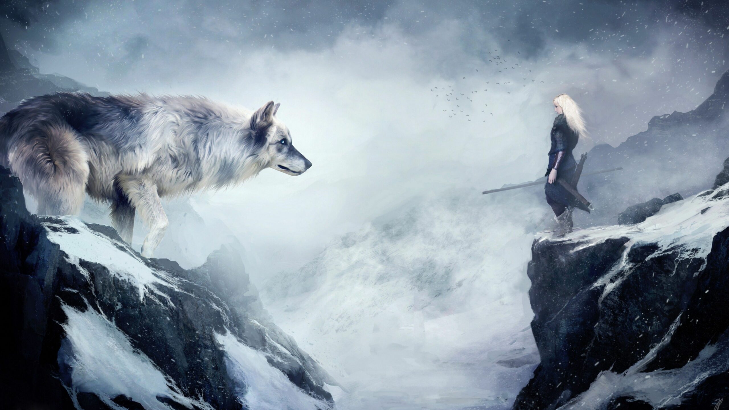 Girl with she-wolf