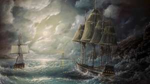 Two Boats in a Storm